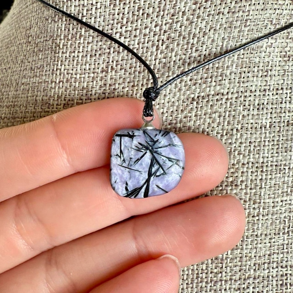 Charoite crystal healing necklace